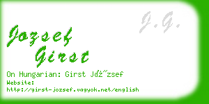 jozsef girst business card